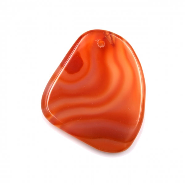 Free form orange agate pendant