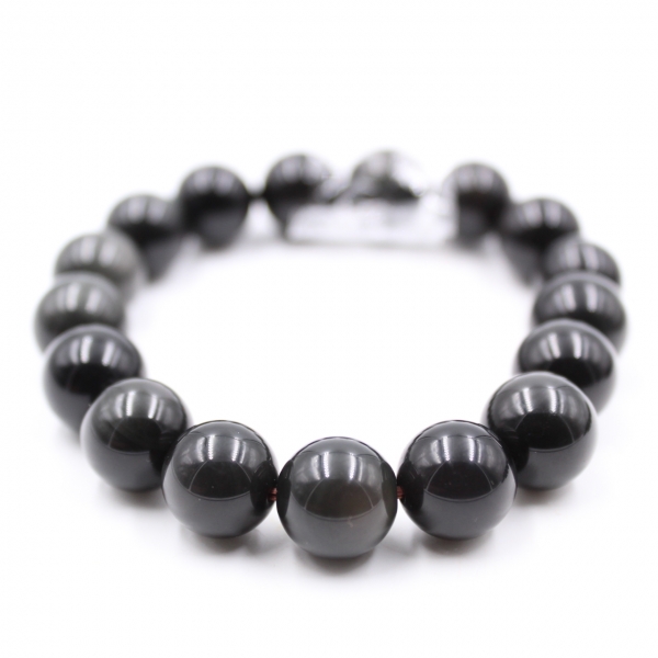 Obsidian bracelet 12 mm