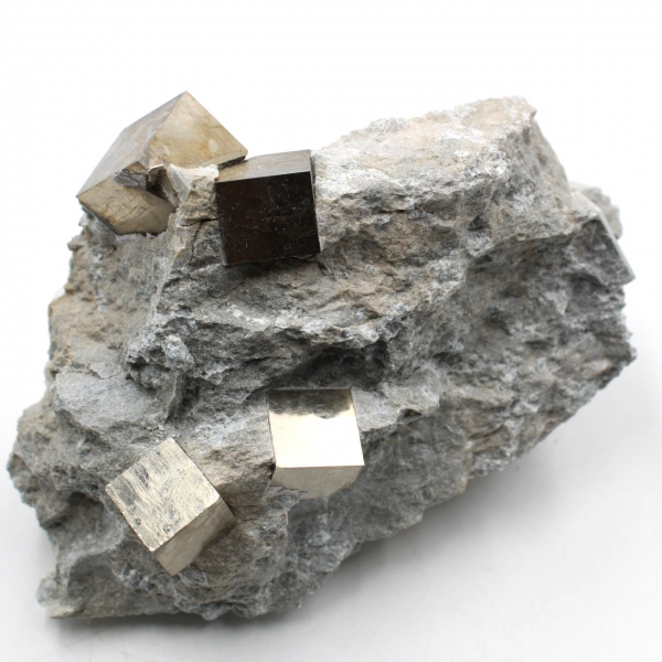 Pyrite cubes on gangue of Navajun Spain
