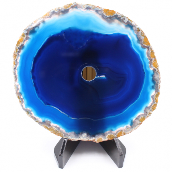 Polished and pierced agate from Brazil