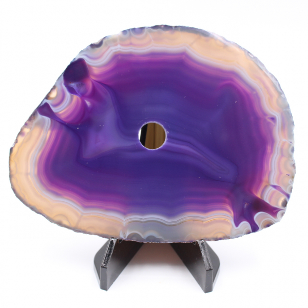 Polished and pierced agate from Brazil