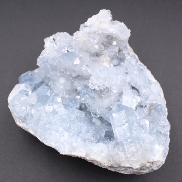 Blue celestite crystals
