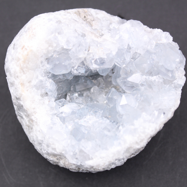 Blue celestite crystals