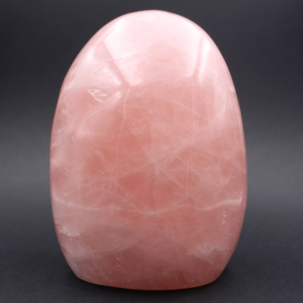Large polished block of rose quartz