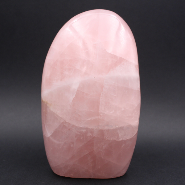 Large polished block of rose quartz