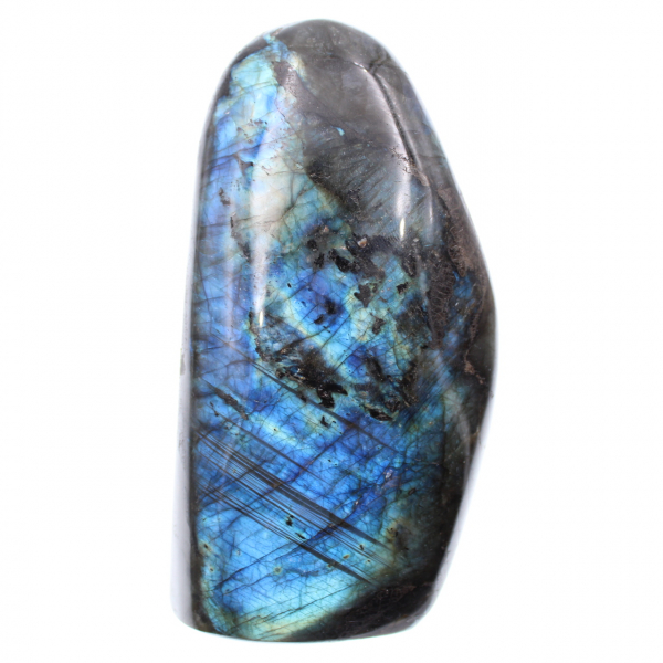 Labradorite ornamental stone with blue reflections