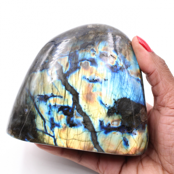 Fully polished multicolored labradorite for decoration