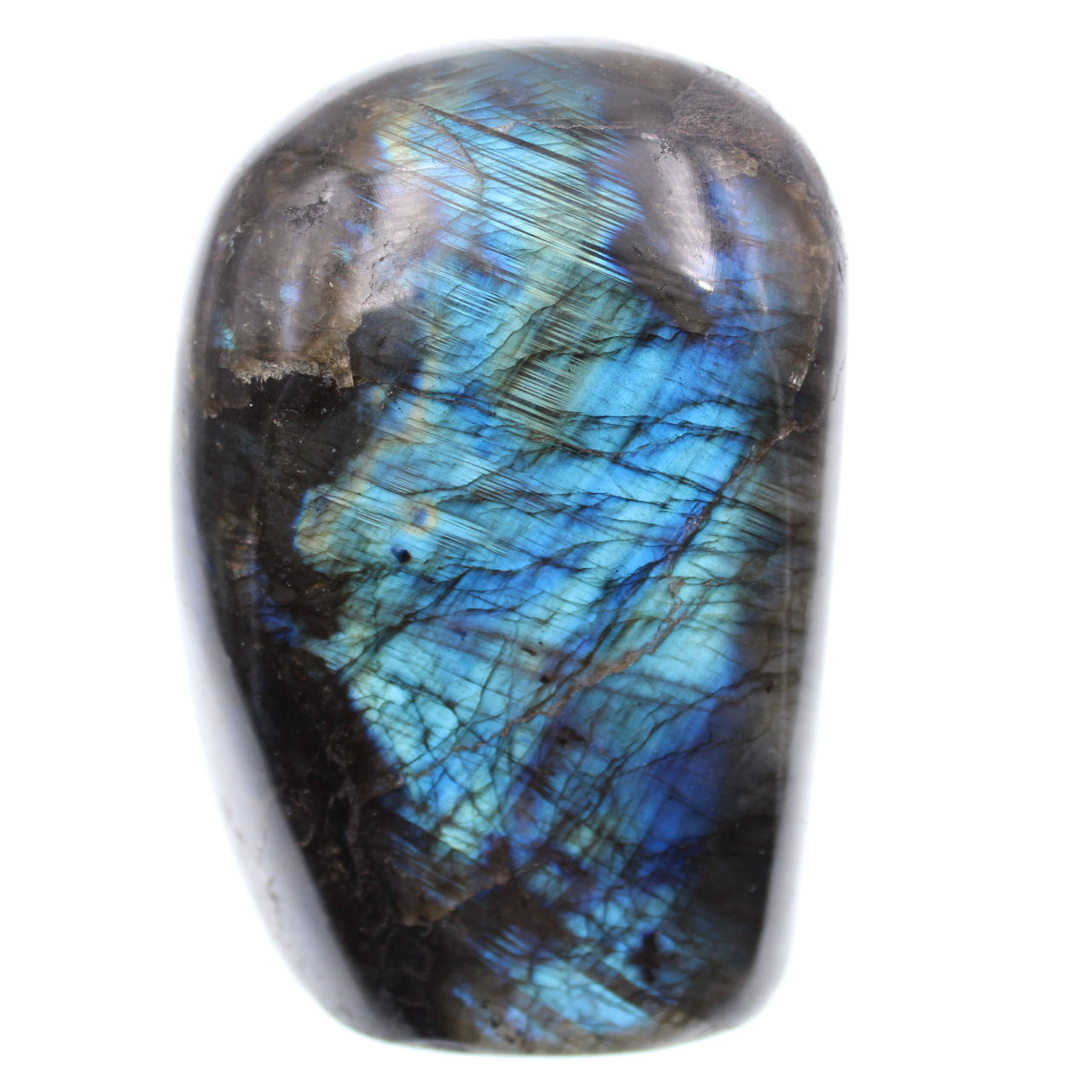 Labradorite ornamental stone with blue reflections