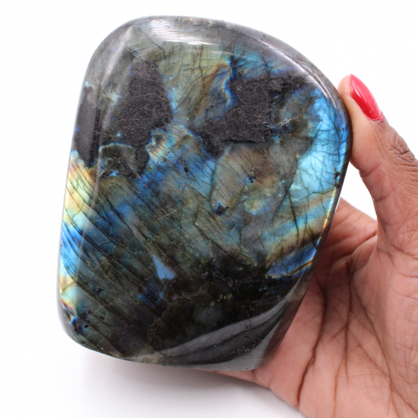 Labradorite with multicolored reflections for ornament