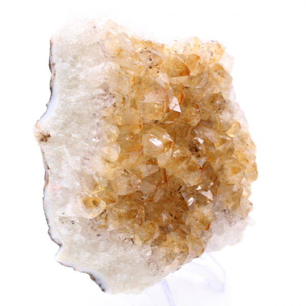 Citrine plate with inclusions