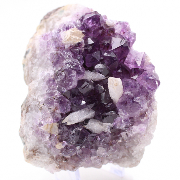 Amethyst and calcite crystals