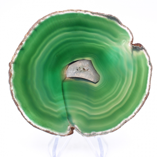 Slice of green agate