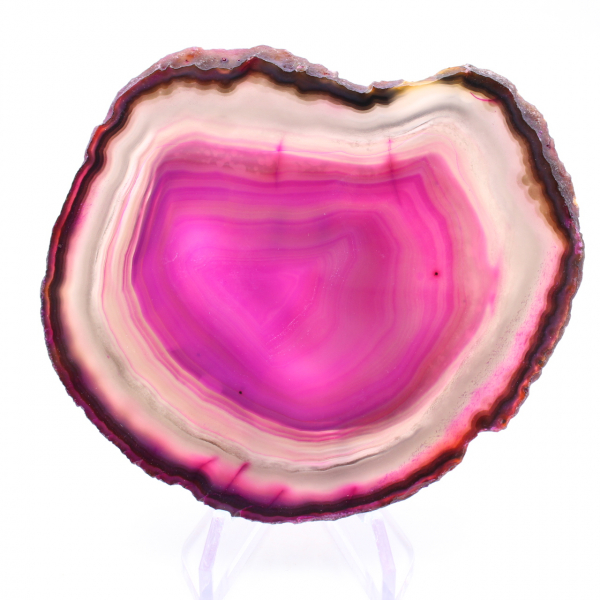 Slice of pink agate