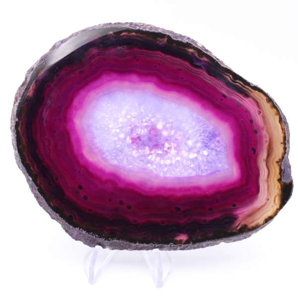 Slice of purple agate