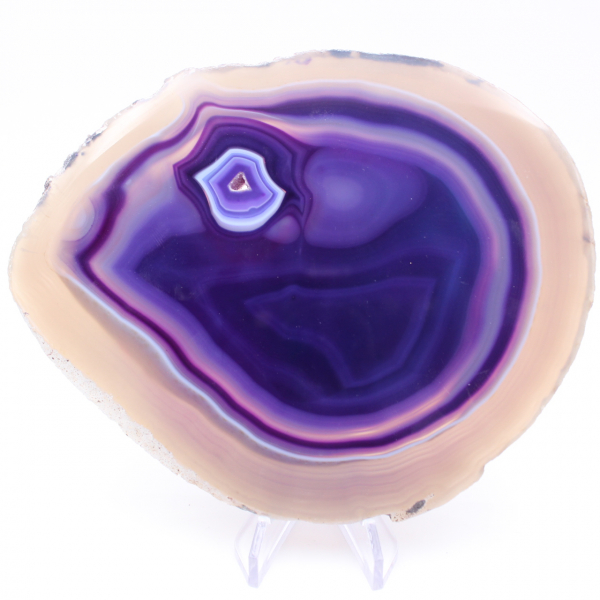 Slice of purple agate