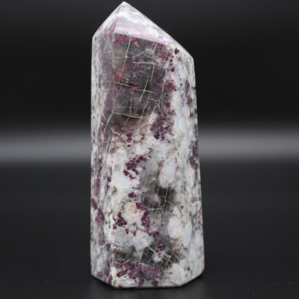 Lepidolite stone prism