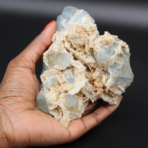 Light blue fluorite crystals