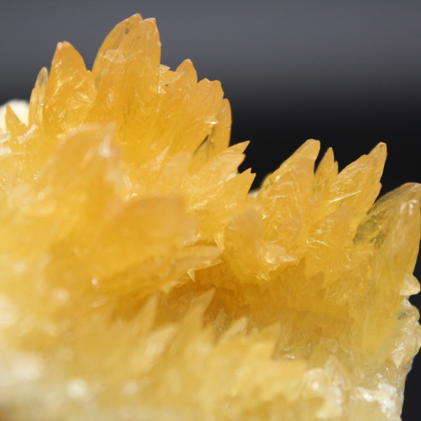 Orange calcite crystals