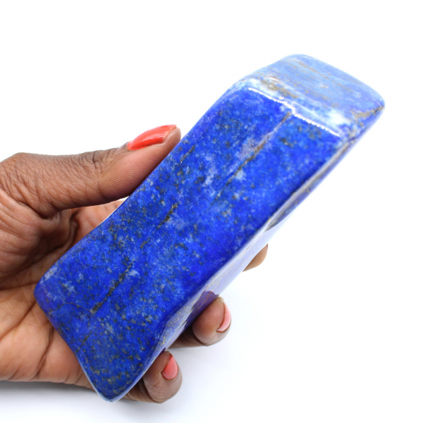 Polished lapis lazuli ornamental stone