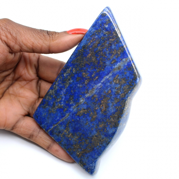 Polished lapis lazuli ornamental stone