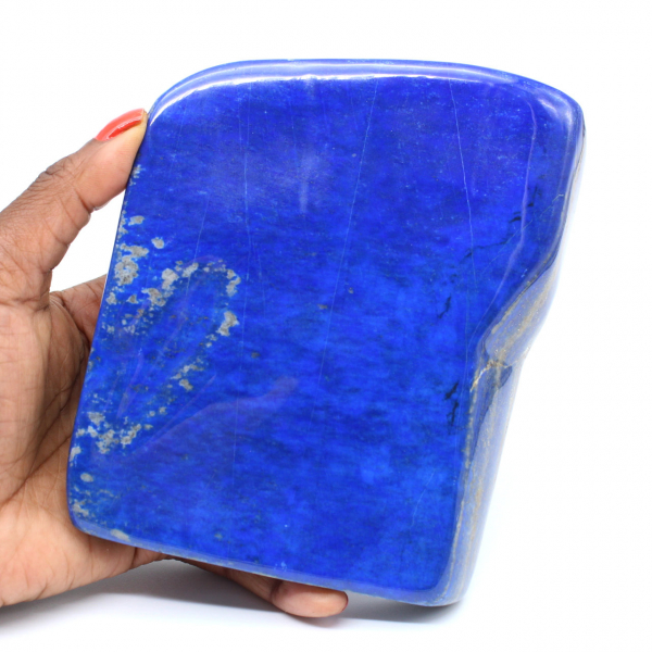 Large polished lapis lazuli block