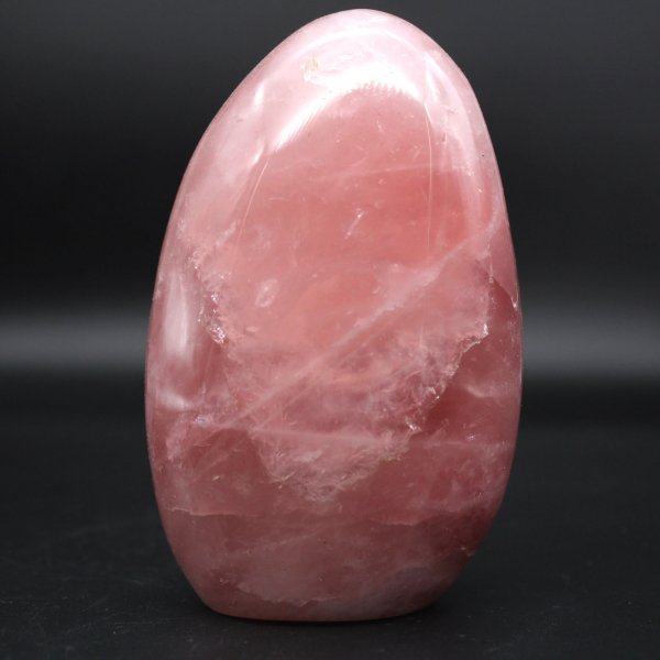 Natural polished rose quartz