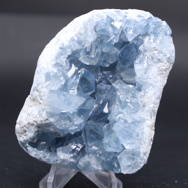 Block of natural Celestite crystals