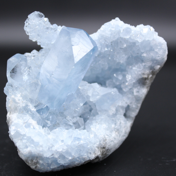 Block of natural Celestite crystals