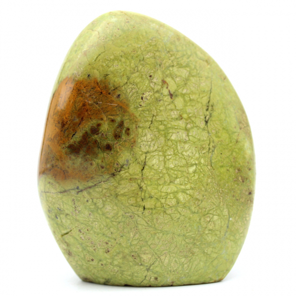 Polished natural green opal