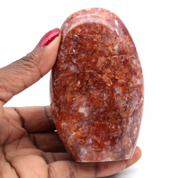 Polished red quartz from Madagascar