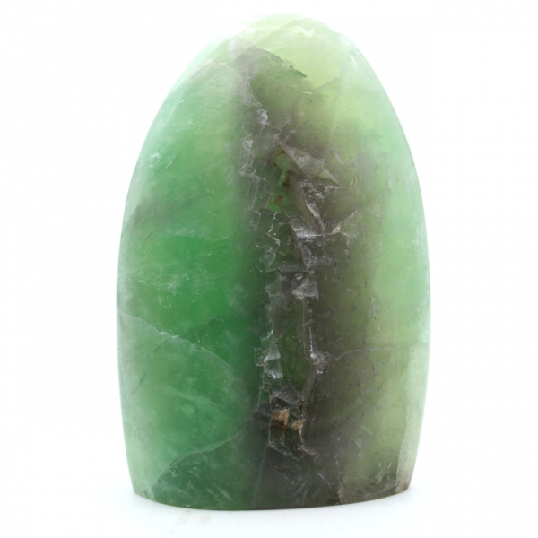 Polished natural green fluorite