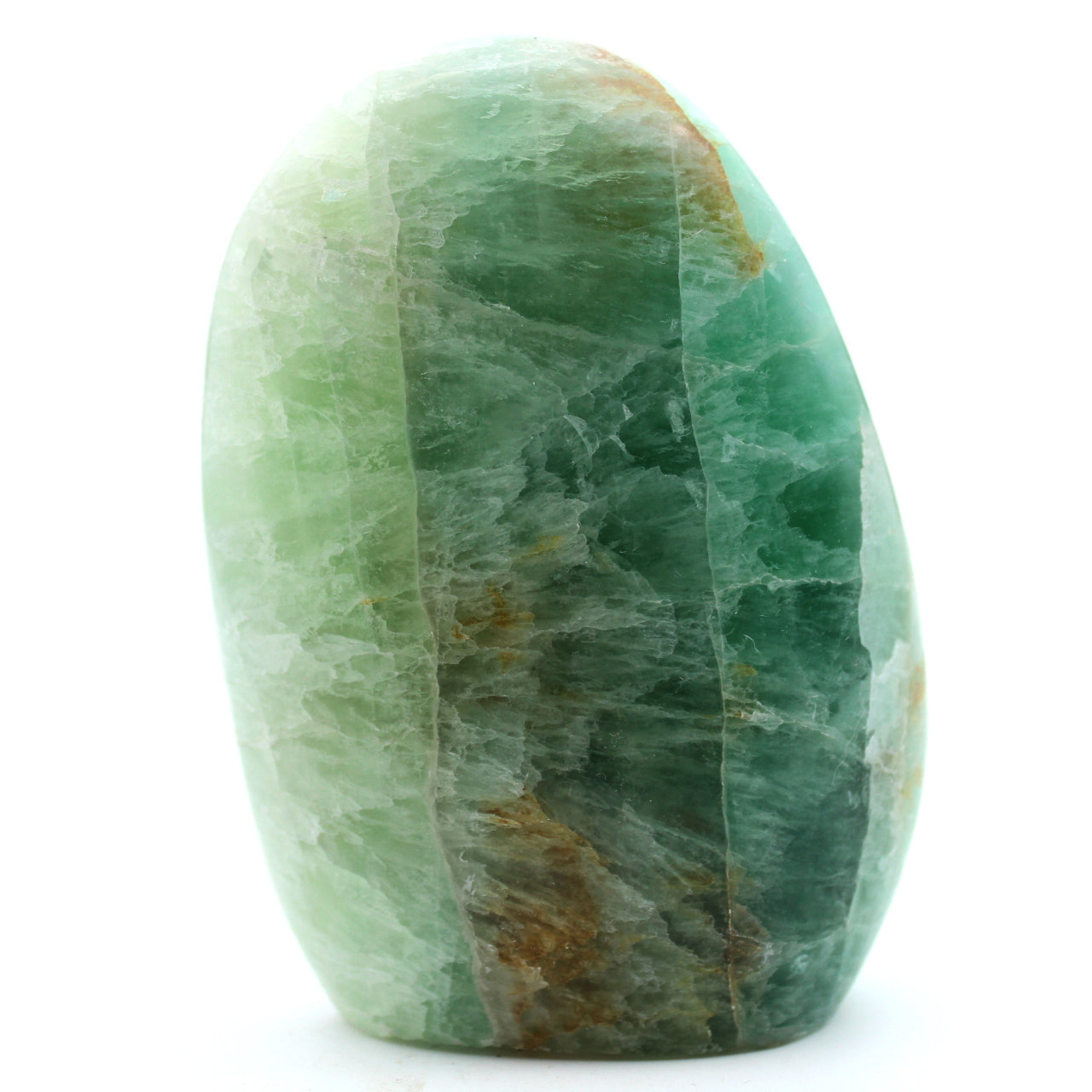 Polished green fluorite from Madagascar