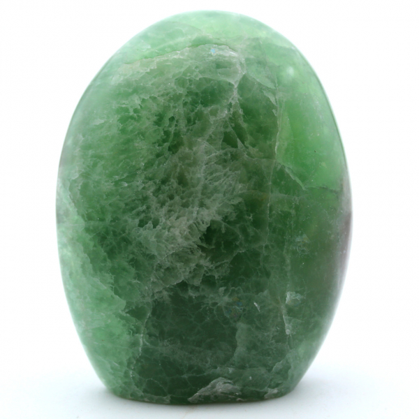 Polished natural green fluorite