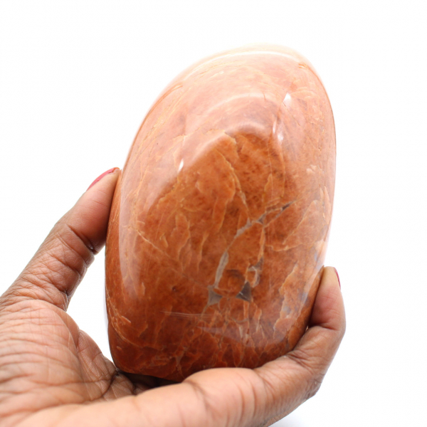 Pink microline moonstone stone from Madagascar