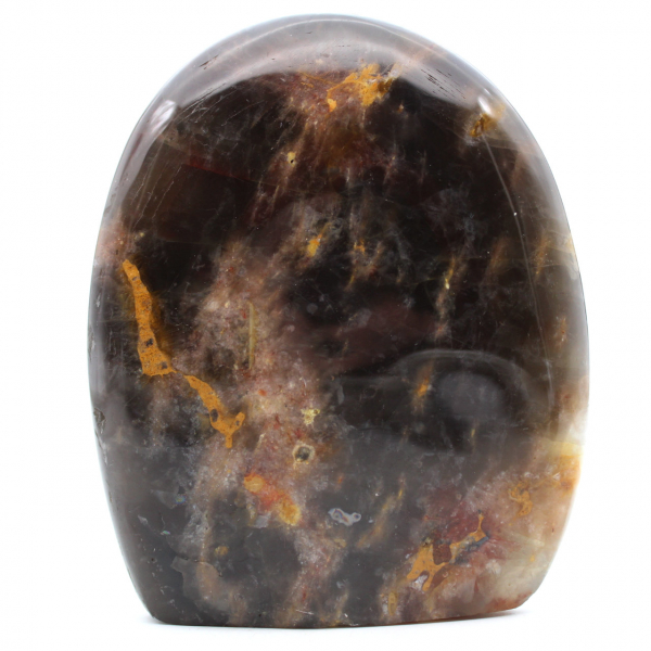 Black microline moonstone stone from Madagascar