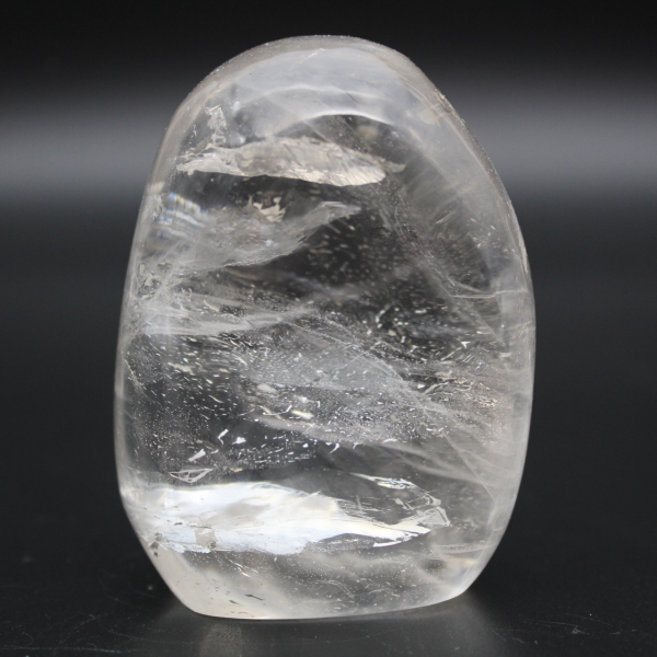 Polished natural rock crystal quartz