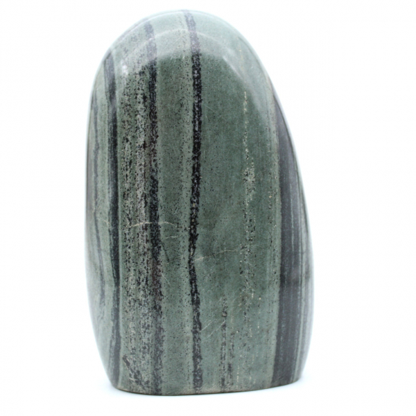 Madagascar striated green jasper stone