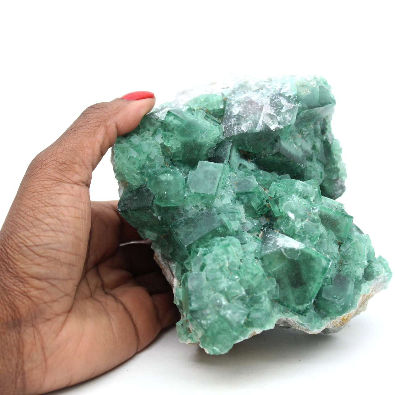 Crystallized natural green fluorite 1.5 kilo