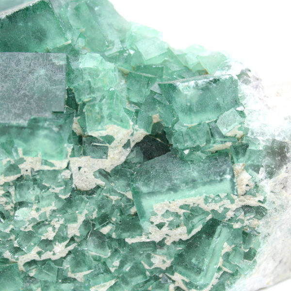Crude fluorite crystals on matrix