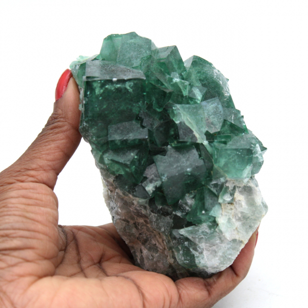 Crystallized natural fluorite