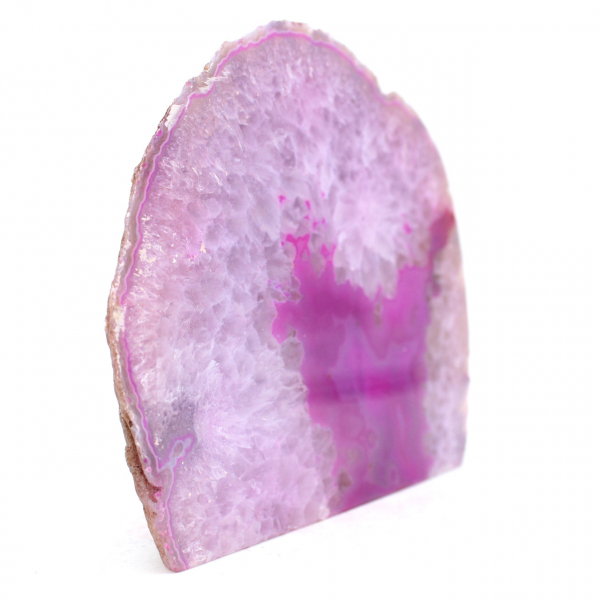 Mineral pink agate decoration