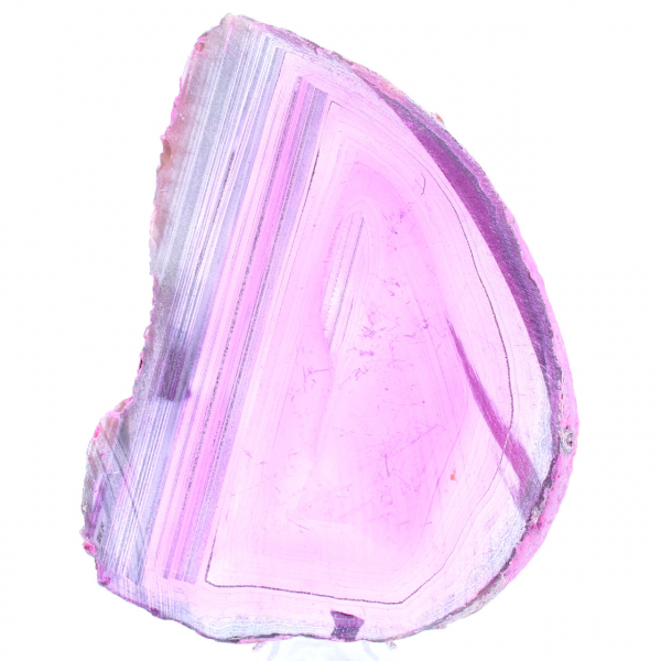 Slice of pink agate