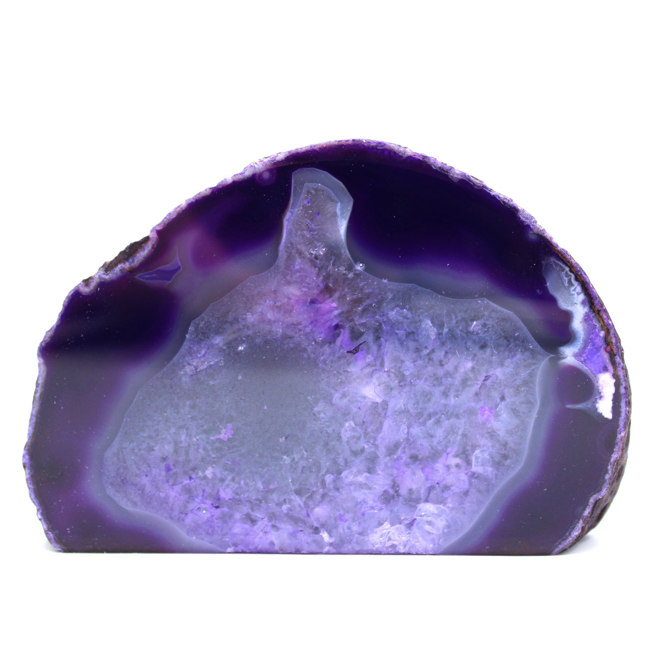 Violet agate stone from Brazil