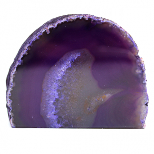 Violet agate stone from Brazil