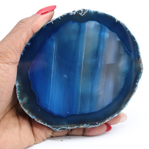 Mineral blue agate decoration