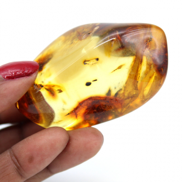 Natural polished amber