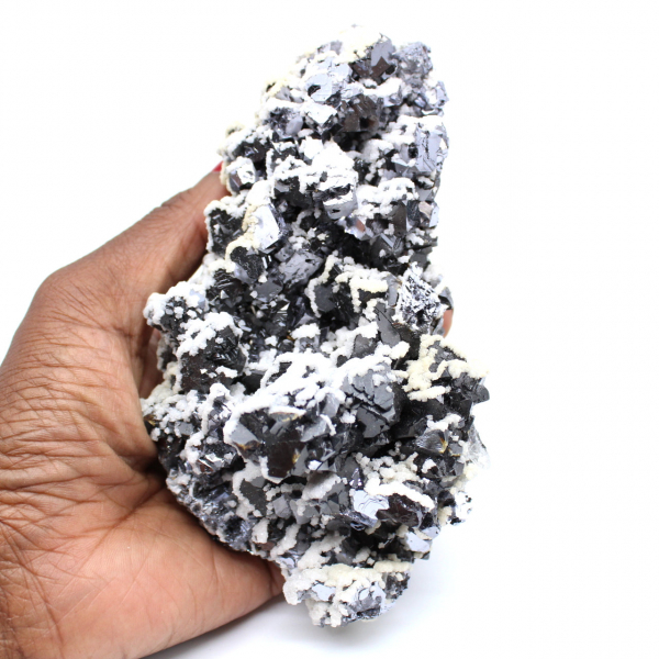 Sphalerite, galena and calcite natural crystals