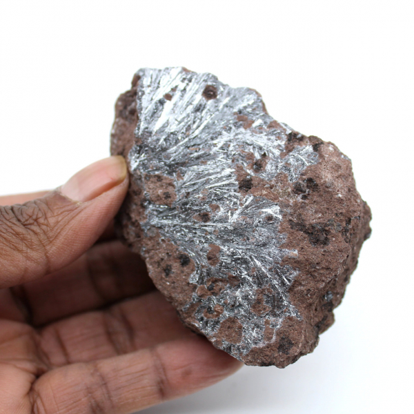 Natural crystallized pyrolusite