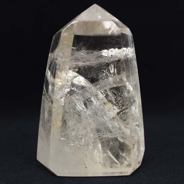 Polished rock crystal prism