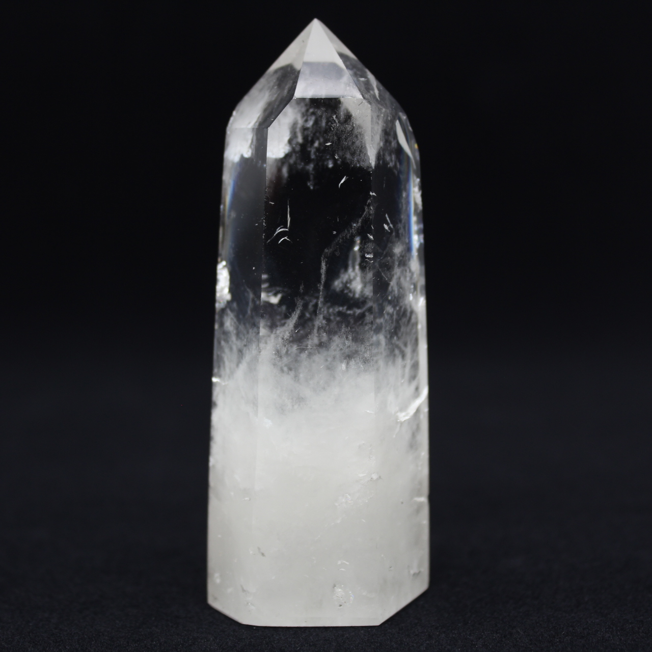 Polished quartz crystal